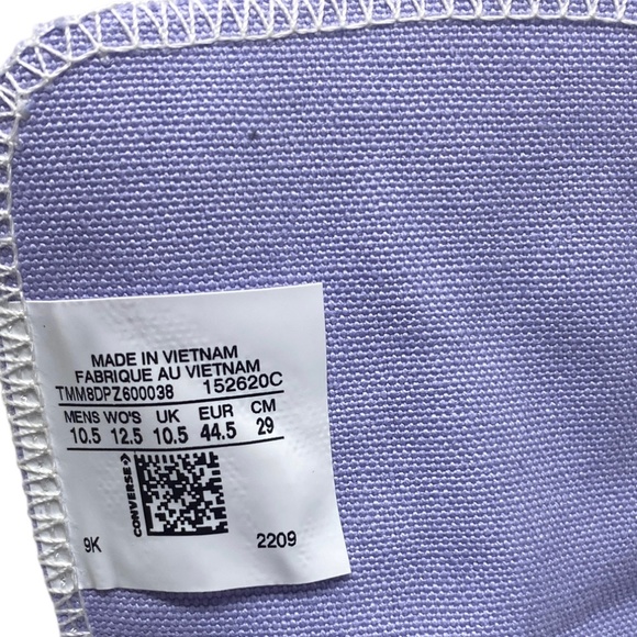 Converse Chuck Taylor Shoe High Top Gray Violet Canvas Men's Custom 152620C-WWVW - Picture 7 of 9